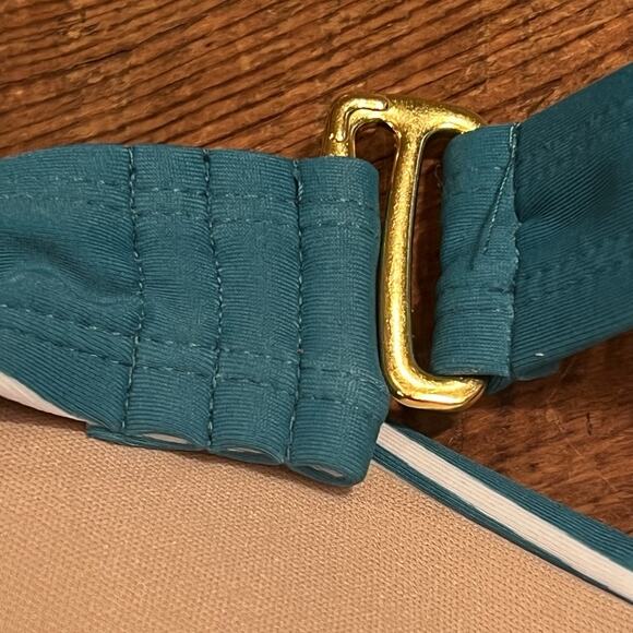 New One Piece Bathing Suit Size 3X Terra & Sky Teal Green Stripe Tummy Control - Picture 7 of 13